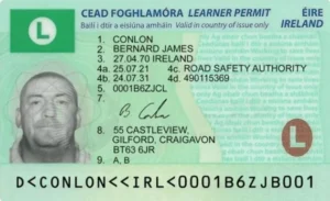 Irish Driving licence, learners permit ireland, ireland registered driving licence